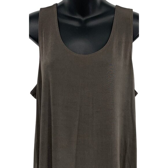 Chicos Travelers Tank Top Size 3 XL Extra Large Gray Blouse Stretch Women New - Picture 4 of 8